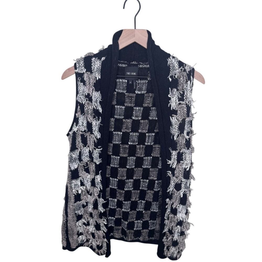 NIC + ZOE Knit Ribbed Sleeveless Cardigan